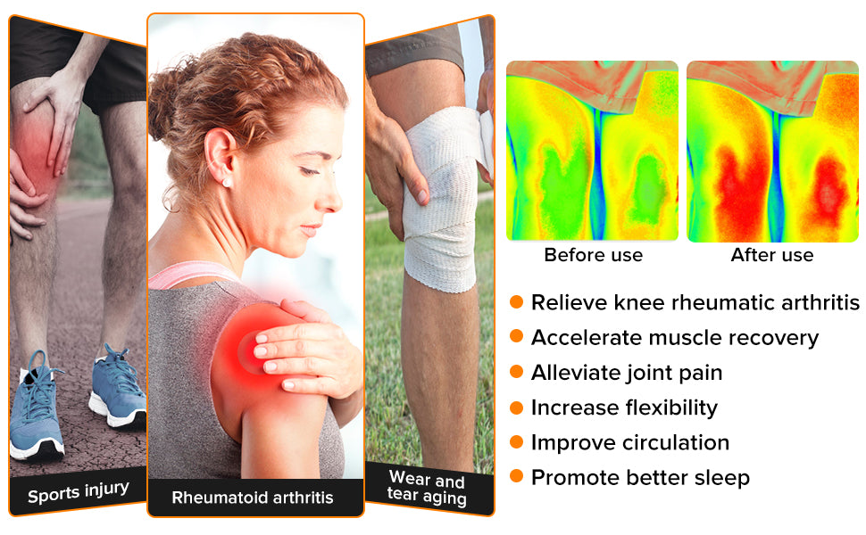 Knee brace with Heating and massager arthritis knee injury
